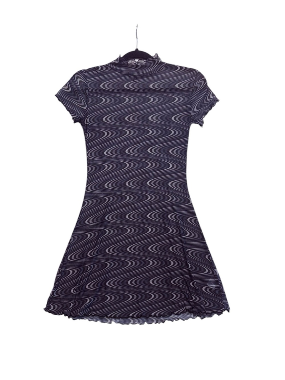 Current Mood Woman’s Wave-Print Mock Neck Dress
